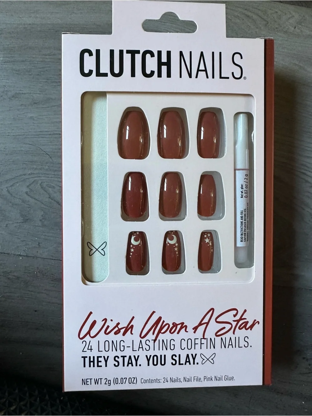 Press-On Nails - Candy Apple Red, Electric Blue, Neutral & Silver Styles